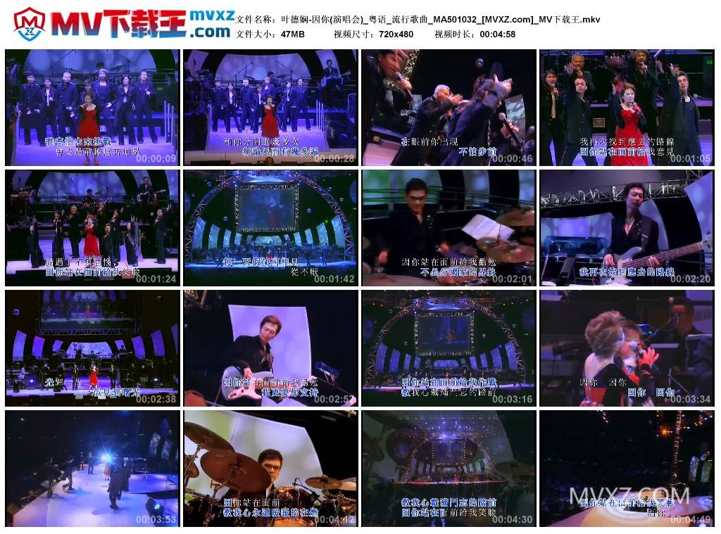 叶德娴-因你(演唱会)_粤语_流行歌曲_MA501032